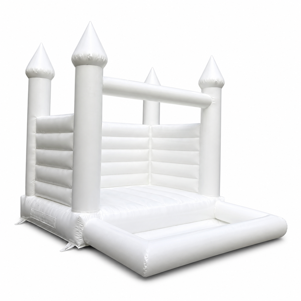 11 × 12 × 10 FT mini white bounce house with ball pit on a white background