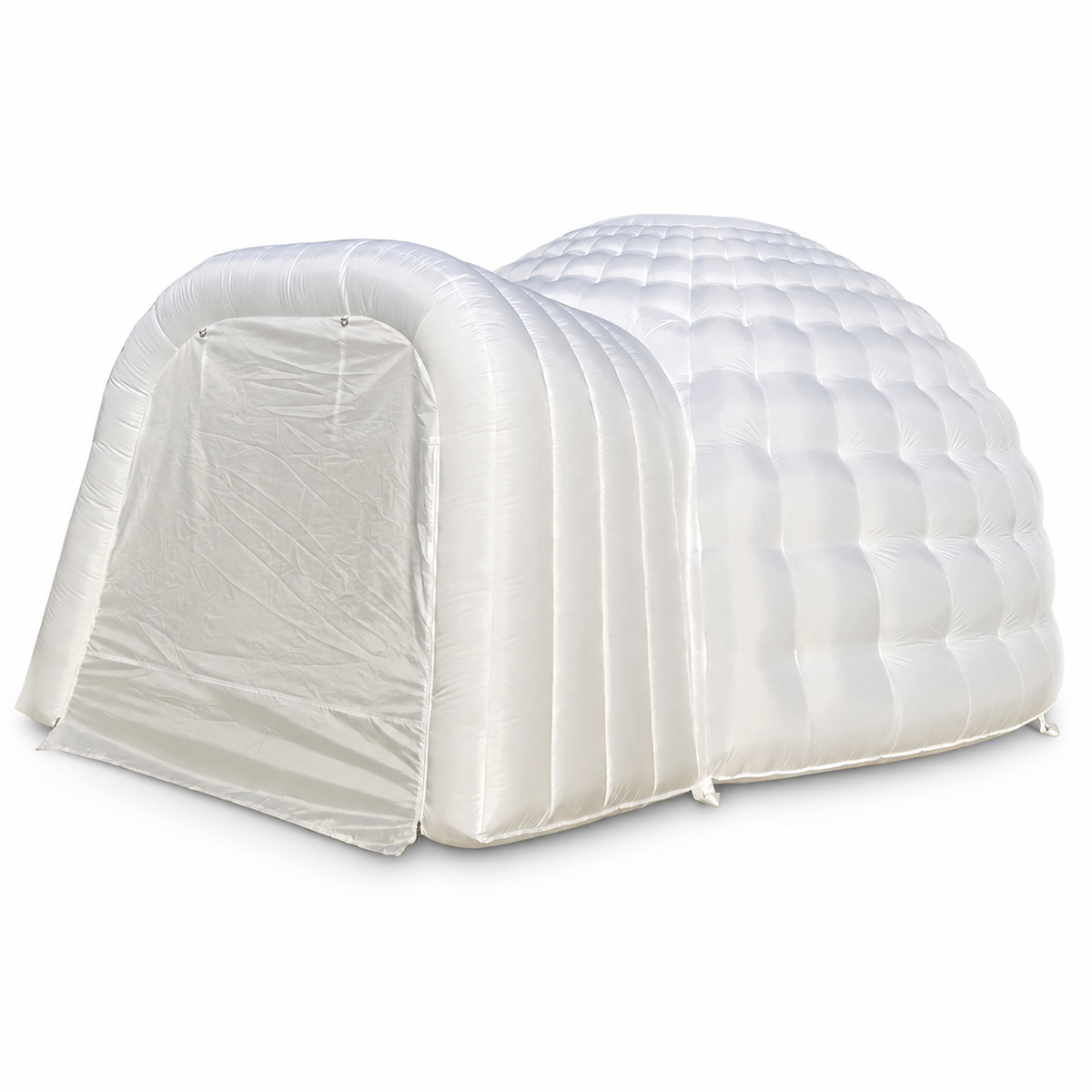 13 × 13 FT white inflatable dome tent on a white background