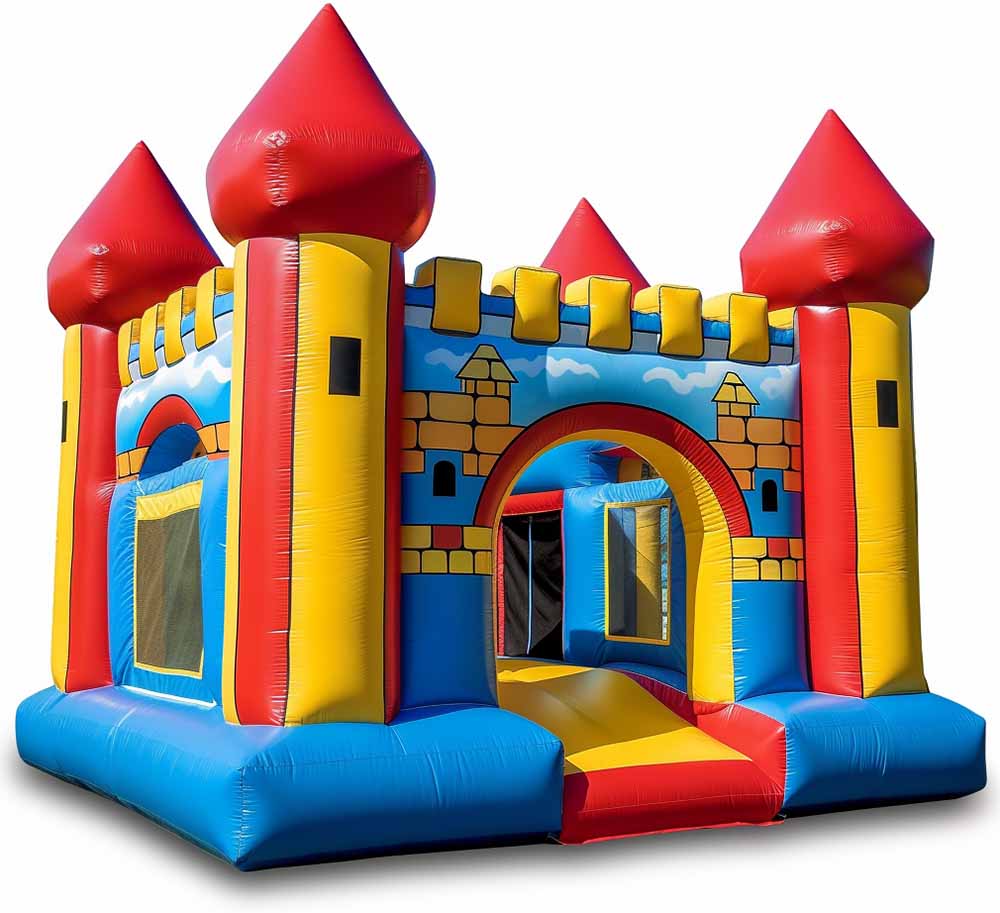 15FT x 15FT x 12FT Medieval Castle Bounce House With Basketball Hoop