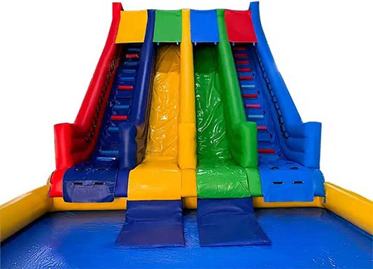 40FT x 18FT x 18FT Large 2 Lane Inflatable Water Slide With Pool