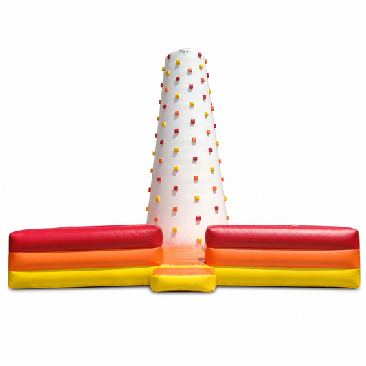 20 × 20 × 16 FT white inflatable climbing mountain on a white background