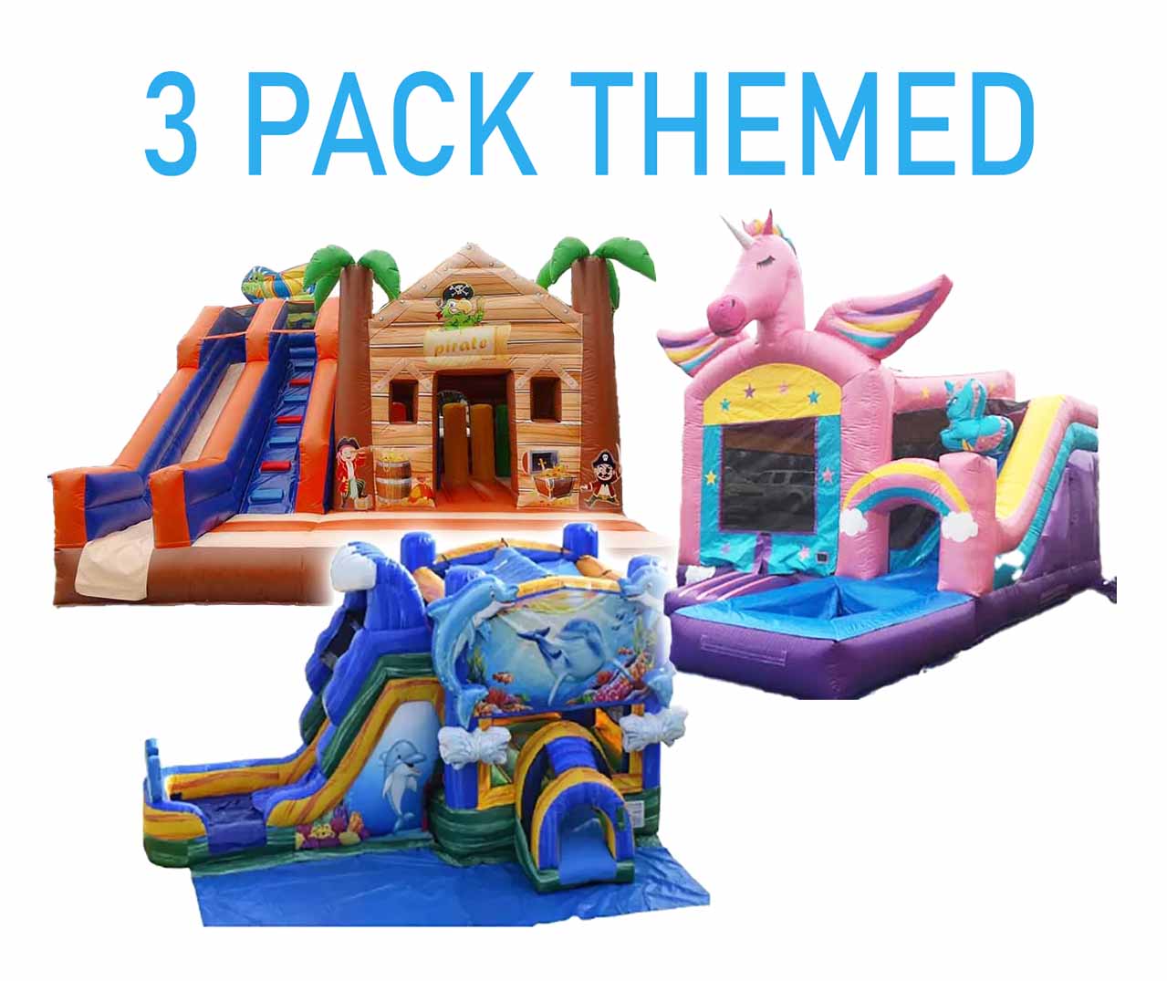 3 Pack Themed Bounce House