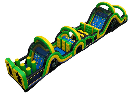 65FT x 11FT x 16FT Large Inflatable Radical Rush Obstacle Course