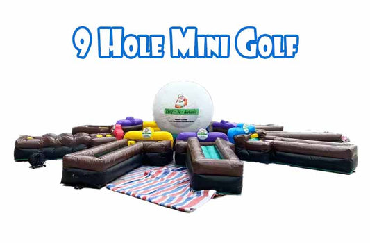 38FT x 38FT x 7FT Inflatable Mini Golf Course