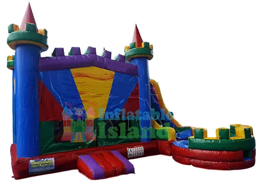 13FT x 20FT Vibrant Castle Bounce House With Slide