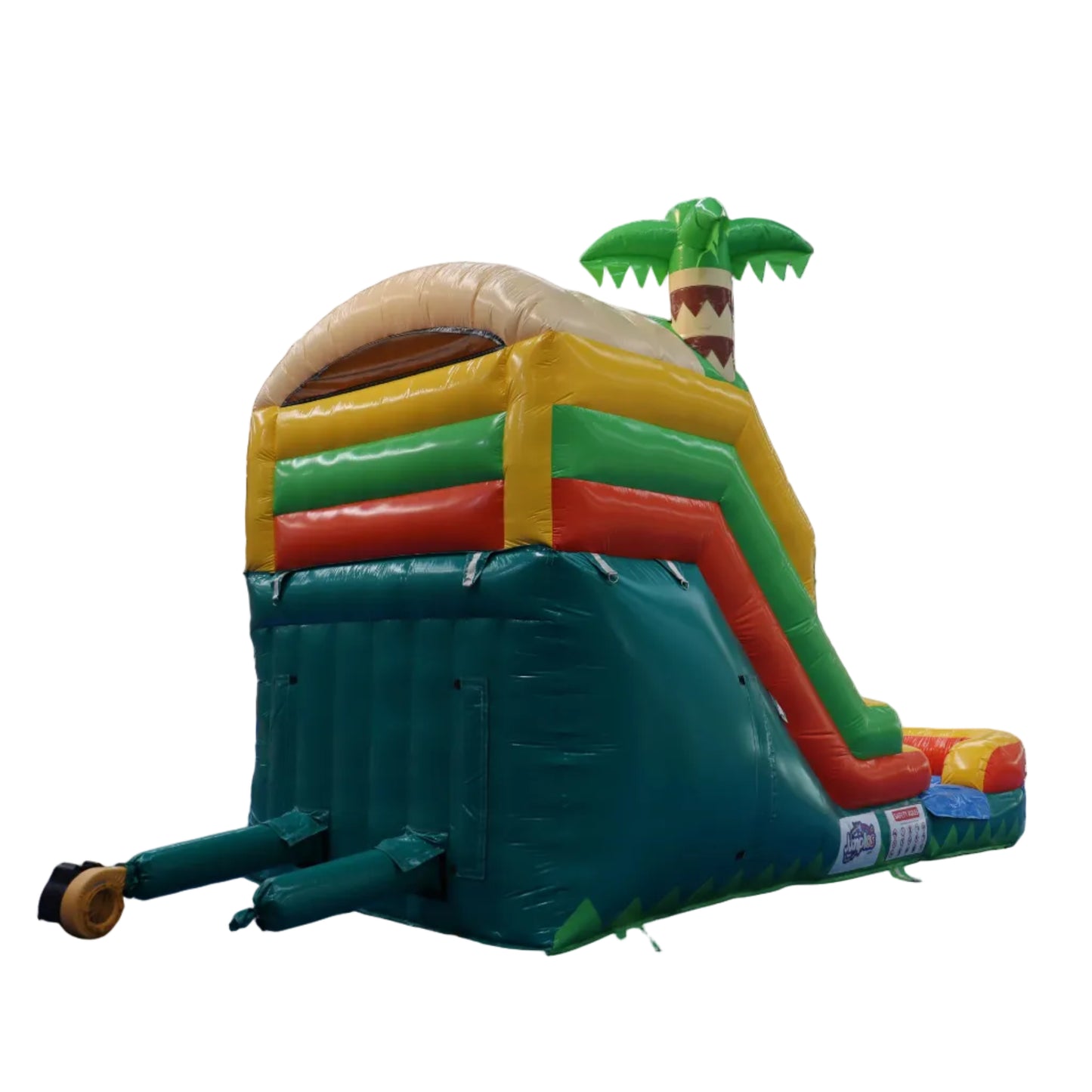 20FT x 10FT Palm Island Tropical Water Slide (2-in-1 Dry/Wet) with Blower