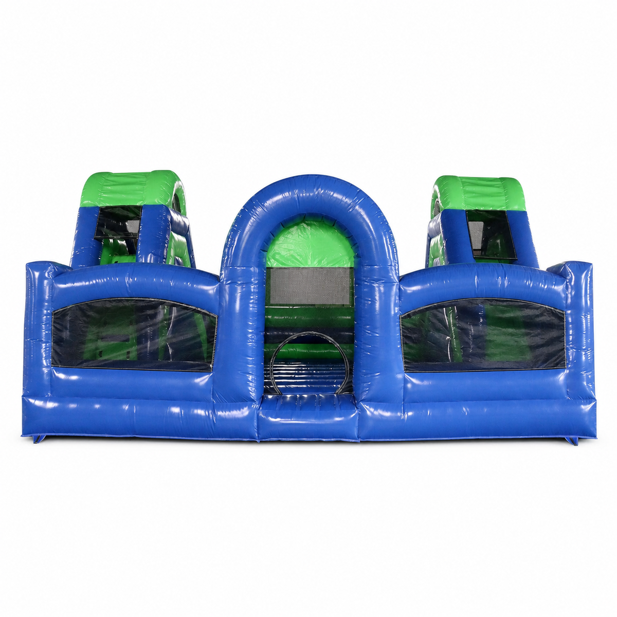 23×16FT Double-Slide Castle Bounce House Combo on white background