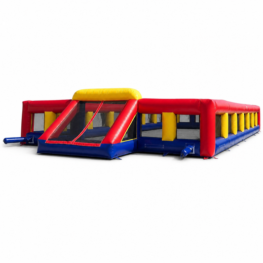 46–65FT Inflatable Soccer Field on white background
