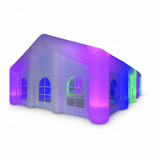 39.3×26.3FT LED Inflatable Event Tent on white background