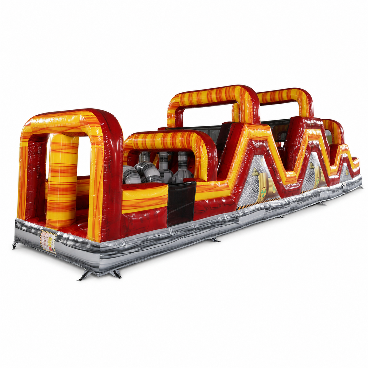 43×10FT Ninja Obstacle Course on white background
