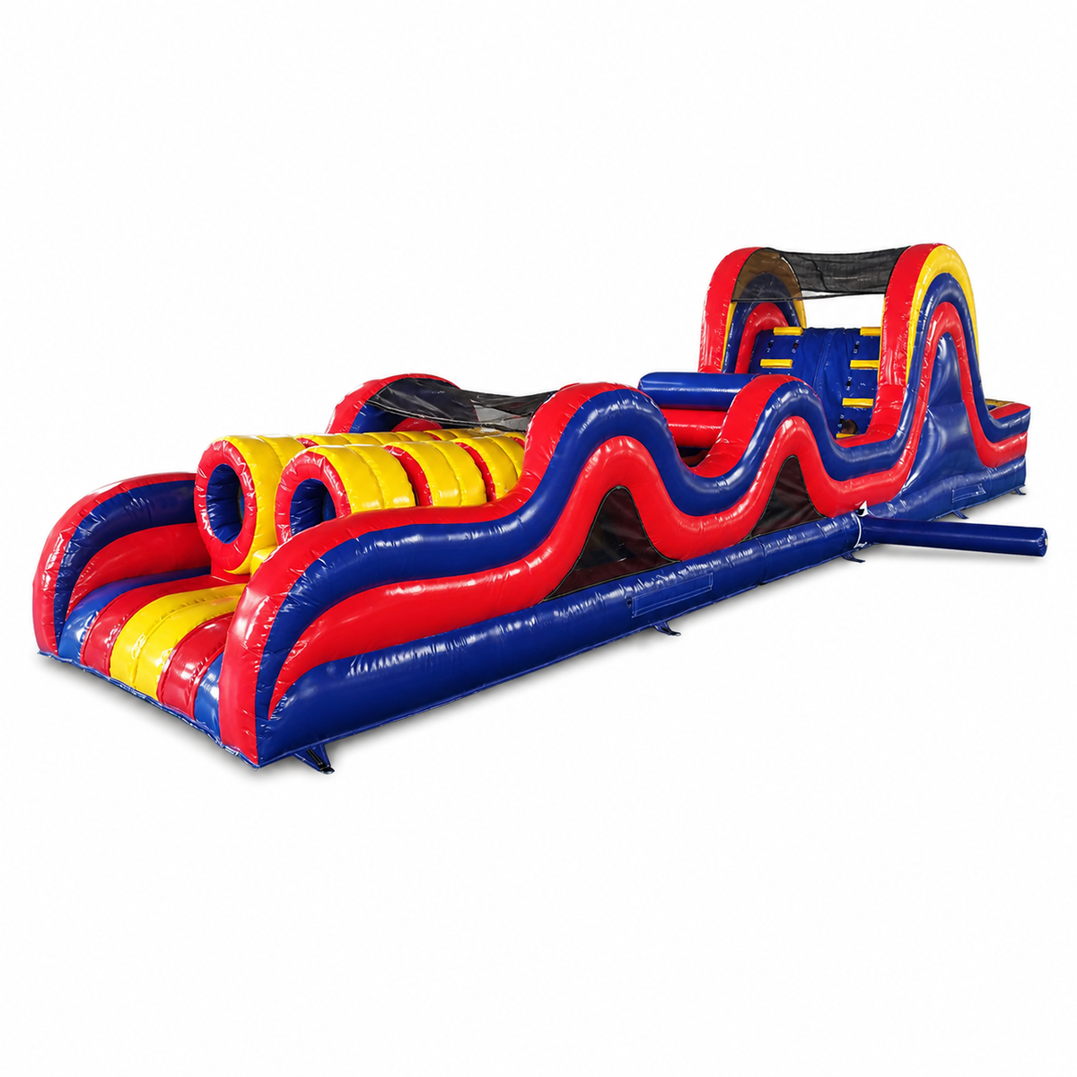 46×10FT Inflatable Race Obstacle Course on white background