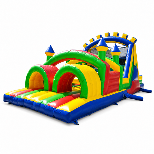 29.5×13.1×12.8FT Compact Race Obstacle Course on white background