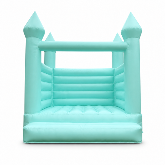 12–17FT Pastel Bounce House on white background