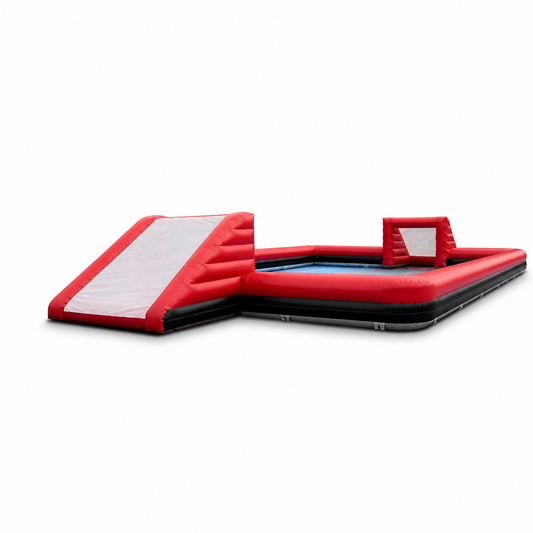 66×33FT Inflatable Soccer Arena on white background