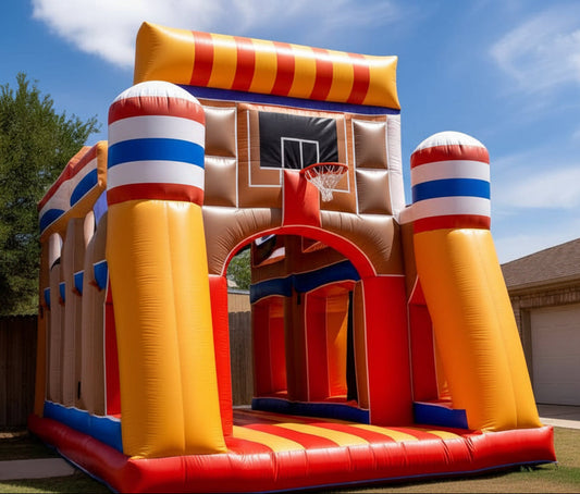 15FT x 15FT x 12FT Basketball Bounce House With Hoop