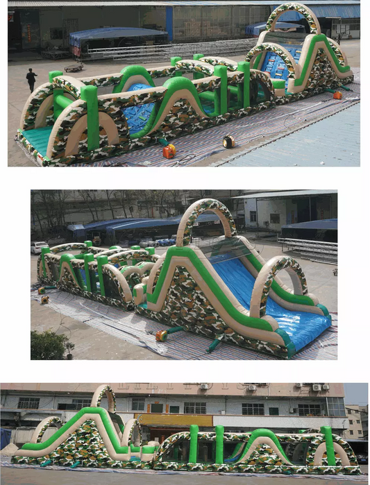 70FT x 11FT x 18FT Camo Inflatable Obstacle Course