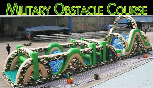 84FT x 12FT x 16FT Inflatable Military Obstacle Course