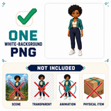 One white-background PNG included; scene, transparent, animation, and physical item excluded