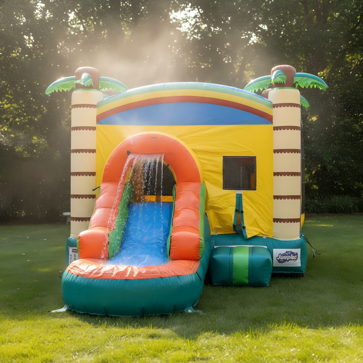 17FT x 12FT Jungle Adventure Bounce & Water Slide Combo(2-in-1 Dry/Wet) with Blower