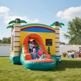 17FT x 12FT Jungle Adventure Bounce & Water Slide Combo inflatable front product view
