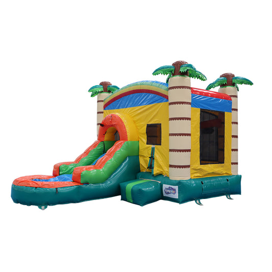 17FT x 12FT Jungle Adventure Bounce & Water Slide Combo(2-in-1 Dry/Wet) with Blower