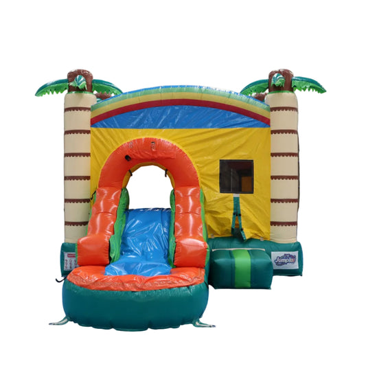 17FT x 12FT Jungle Adventure Bounce & Water Slide Combo(2-in-1 Dry/Wet) with Blower