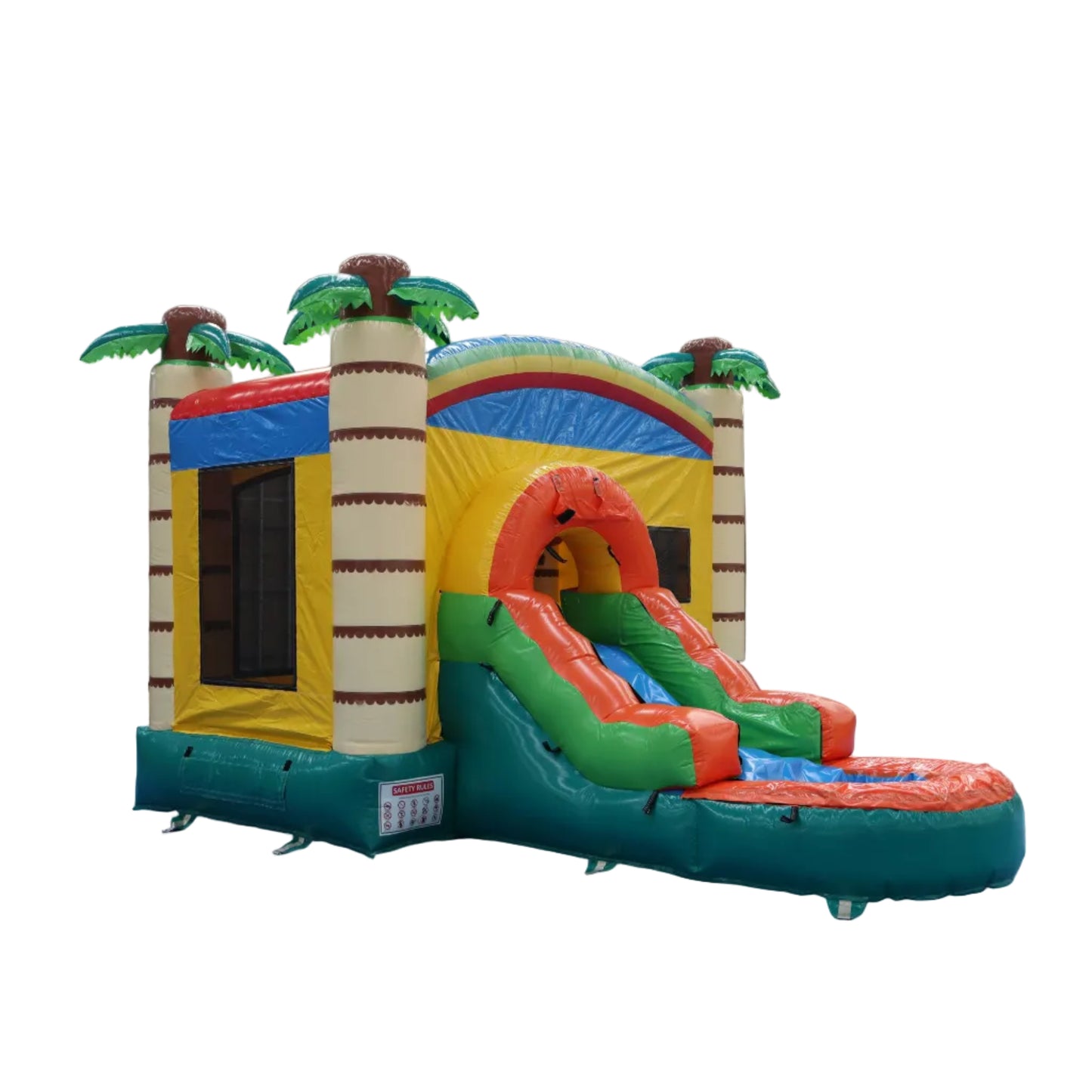 17FT x 12FT Jungle Adventure Bounce & Water Slide Combo(2-in-1 Dry/Wet) with Blower