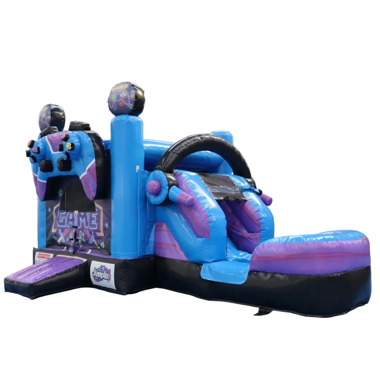 18FT x 12FT Game Zone Arcade Bounce & Water Slide Combo  (2-in-1 Dry/Wet) with Blower