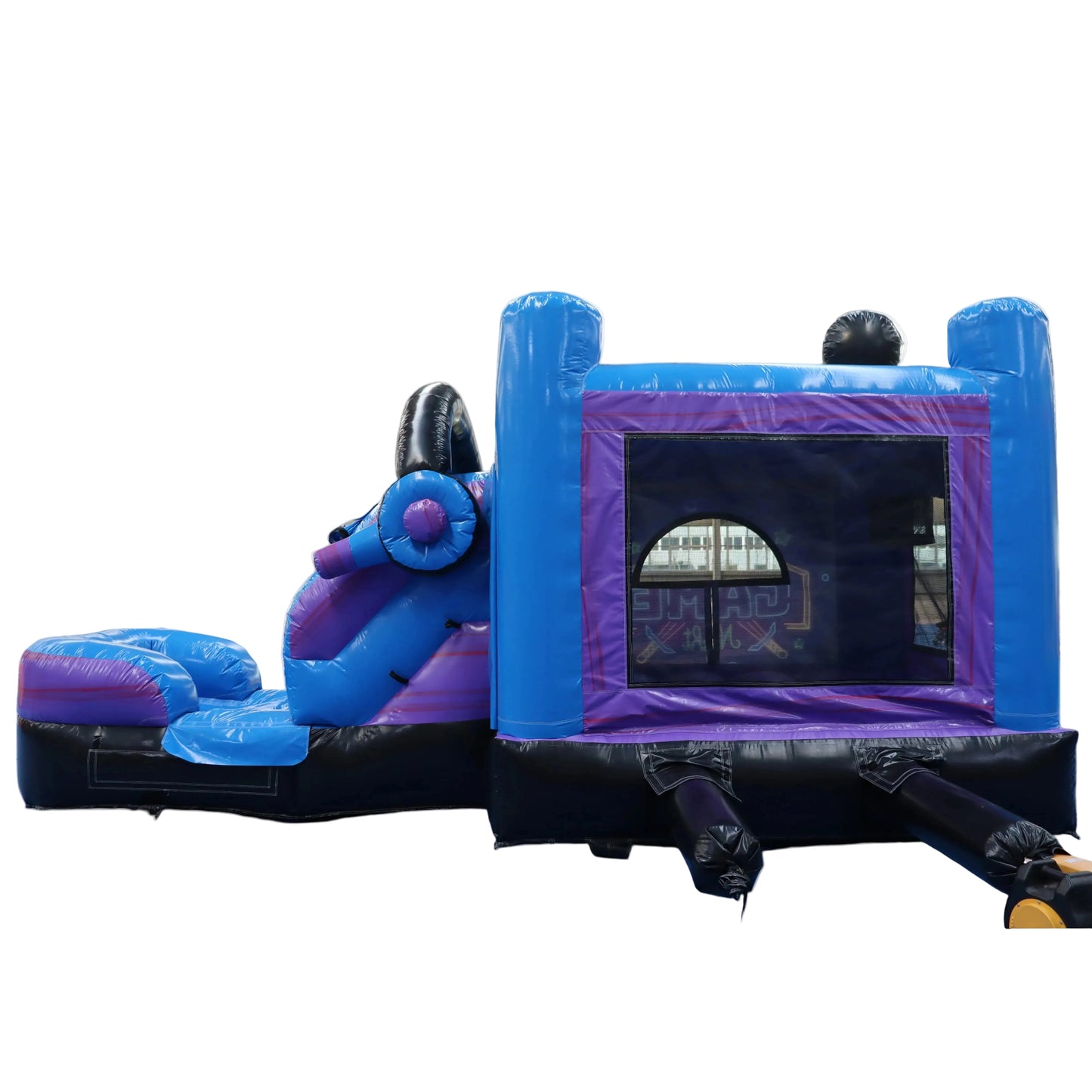 18FT x 12FT Game Zone Arcade Bounce & Water Slide Combo  (2-in-1 Dry/Wet) with Blower