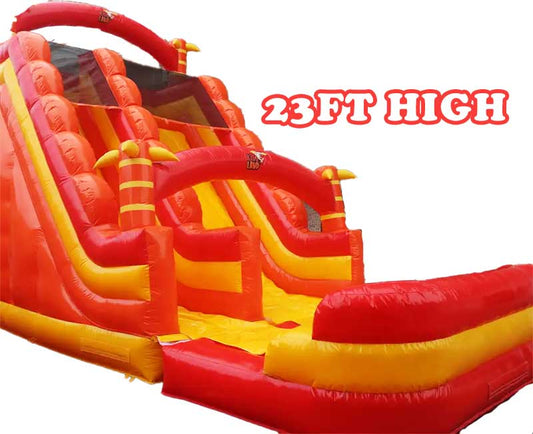 30FT x 15FT x 23FT Orange Inflatable Water Slide - Wide Slide