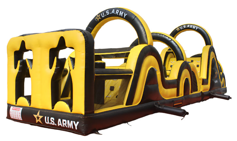 50FT x 10FT x 15FT U.S. Army Interactive Challenge Inflatable Obstacle Course