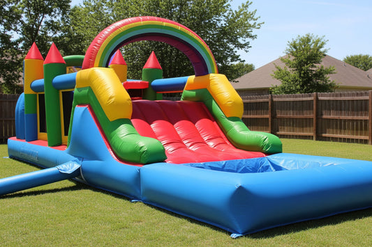 Wet/Dry Inflatable Obstacle Course With Pool
